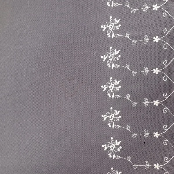 TULLE BORDER EMBROIDERY(4) IVORY