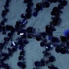 TULLE BEADS+SEQ ABSTRACT(AW-102) NAVY