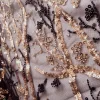 EMBROIDERED TULLE WITH BEADS AND SEQUENCE DETAIL -SMALL FLORAL