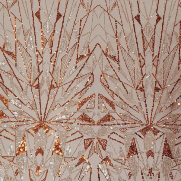EMBROIDERED TULLE WITH BEADS and  SEQUENCE DETAIL DIAMOND