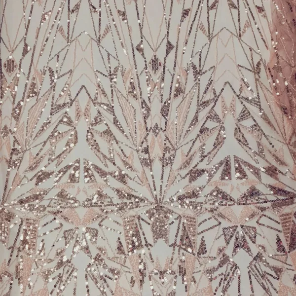 EMBROIDERED TULLE WITH BEADS and  SEQUENCE DETAIL DIAMOND