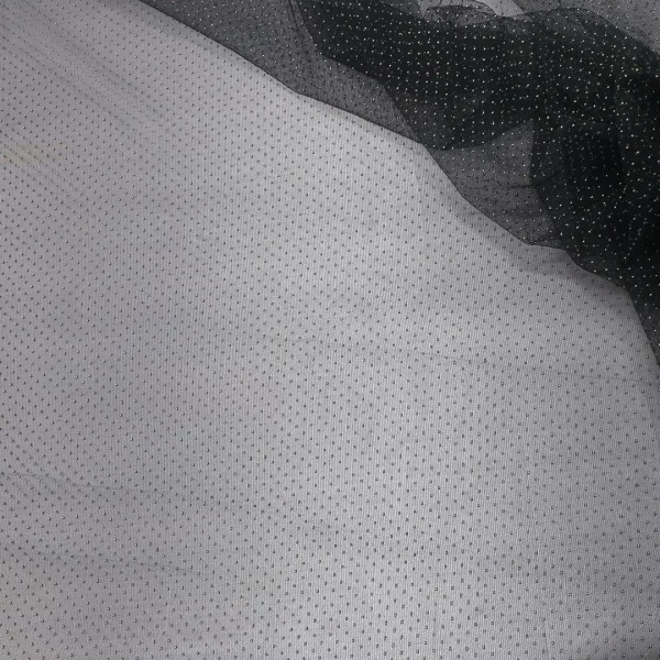 SOFT TULE DOTTED BLACK n GOLD