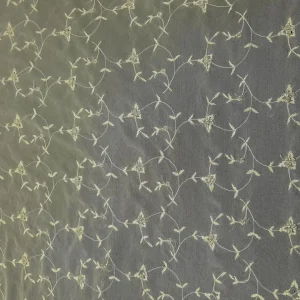 TULLE SMALL FLORAL METALLIC CREAM