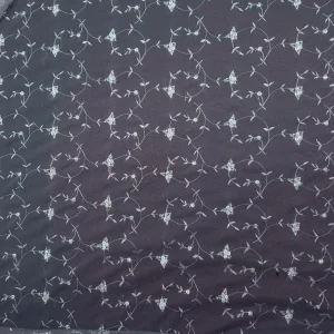 TULLE SMALL FLORAL METALLIC GRAY