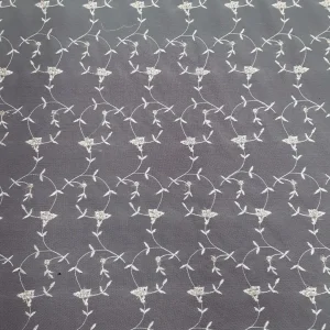 TULLE SMALL FLORAL METALLIC IVORY