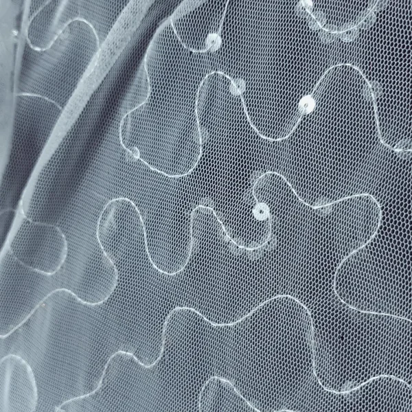 TULLE FULL SEQUINS WHITE