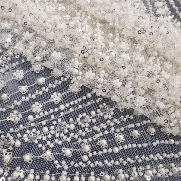 TULLE BRIDAL LACE HEAVY BEADED ECLIPSE3 CREAM