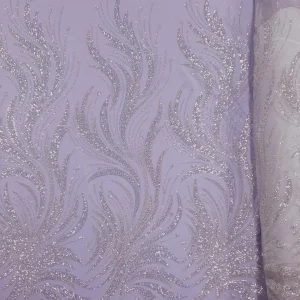 TULLE BRIDAL LACE HEAVY BEADED LILLY JANE LILAC