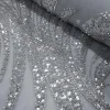 TULLE BRIDAL LACE HEAVY BEADED LILLY JANE SILVER