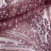 TULLE BRIDAL LACE HEAVY BEADED PICANTE DUSTY
