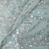 TULLE BRIDAL LACE HEAVY BEADED PICANTE MINT