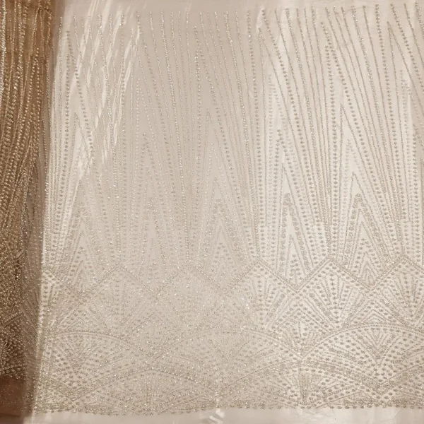 HEAVY BEADED TULLE BRIDAL LACE SOFIA2 GOLD
