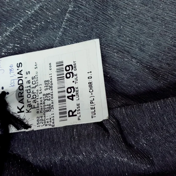 PLISSE LUREX TULLE GRAY