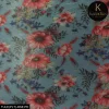 PLEATED PRINTED TULLE ROSE POWDER