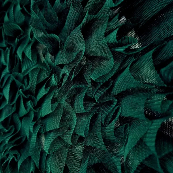 TULLE RUFFLED BOTTLE GREEN