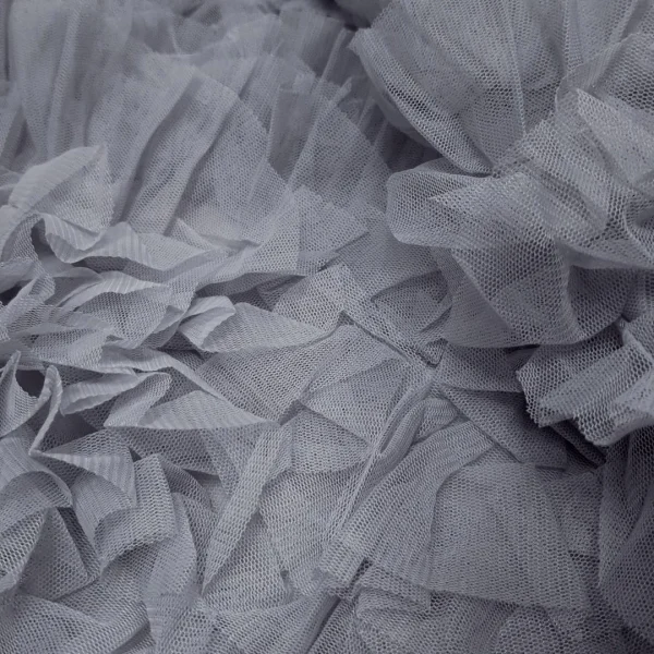 TULLE RUFFLED SILVER