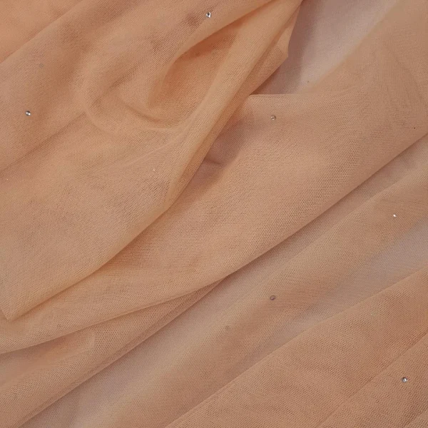 TULLE SOFT WITH STUD  EMBELLISHMENTS WHITE