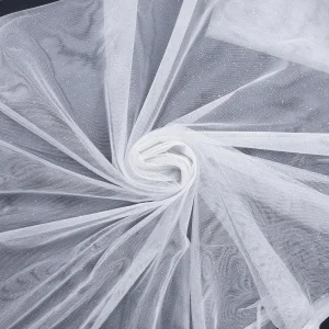 TULLE  METALIC WHITE