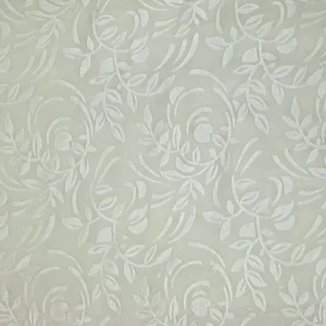 VELOUR TRIPLE-CROWN  BURN-OUT DETAIL FLORAL WHITE