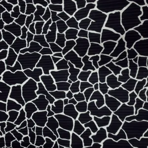 VISCOSE LYCRA PLEATED BLACK AND WHITE