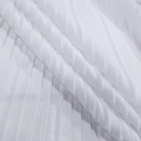VISCOSE LYCRA PLEATED WHITE