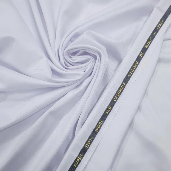 WOOL SUITING CLAUDIO DE ROSSI  (120S) WHITE