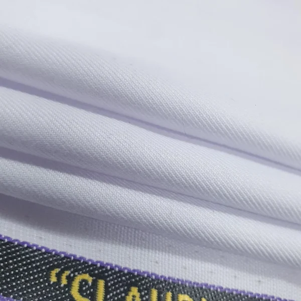 WOOL SUITING CLAUDIO DE ROSSI  (120S) WHITE