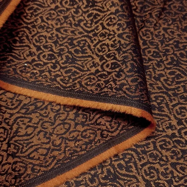 WOOL SUITING REVERSIBLE FISH-LIKE BROWN