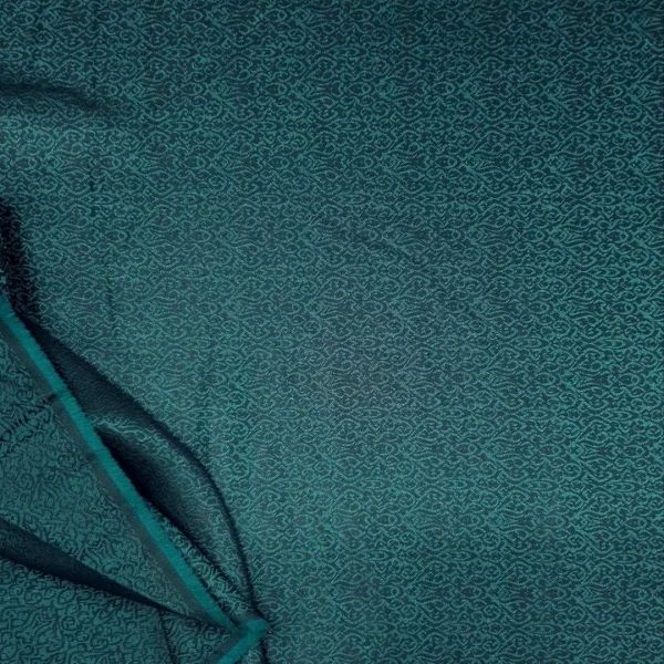 WOOL SUITING REVERSIBLE FISH-LIKE TEAL