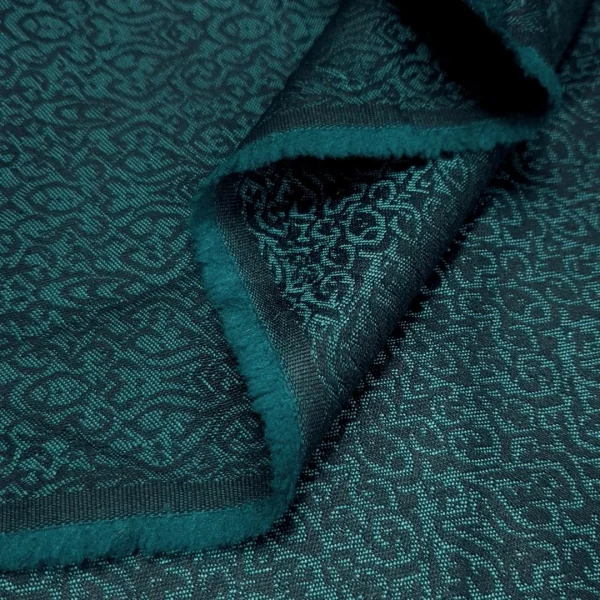 WOOL SUITING REVERSIBLE FISH-LIKE TEAL