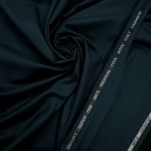 TROPICAL CASHMERE WOOL SUITING (380S) BOTTLE GREEN