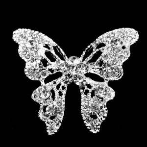 BROACH BUTTERFLY SILV