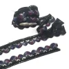 FANCY TRIM SEQUINS BEADED BLACK PINK PURPLE