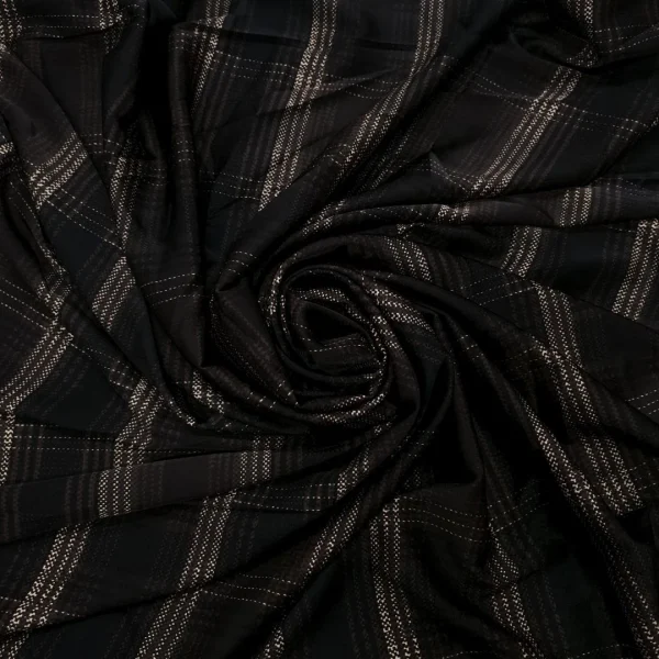 ARMANI SATIN PRINTED CHECK BROWN