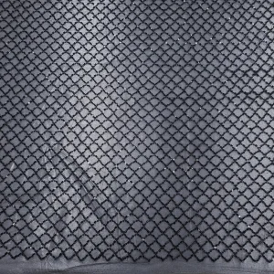 TULE HEAVY BRIDAL DIAMOND LATTICE BLACK