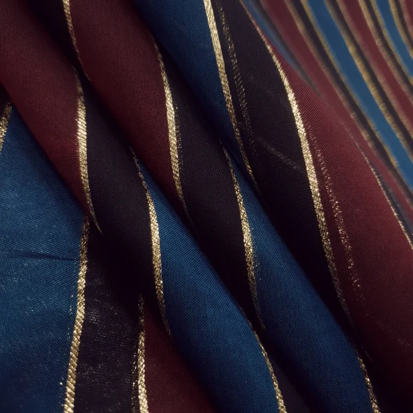 SLKOP-TM-3.webp SILK ORGANZA STRIPE TURQUOISE AND MAROON